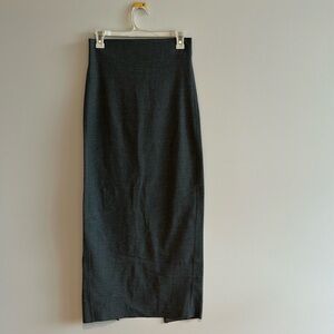 New Zara grey Maxi pencil skirt high waisted this slit in the back size S.